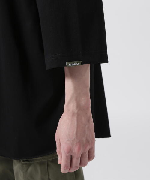AVIREX tシャツ 「直営店限定」MIL. GARMENTS 3/4 T-SHIRT