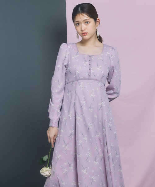 LANTINAM ワンピース デイジーシアーシフォンワンピース