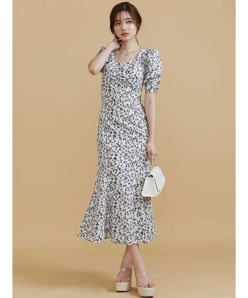 ワンピース バックオープンマーメイドワンピース レディース  