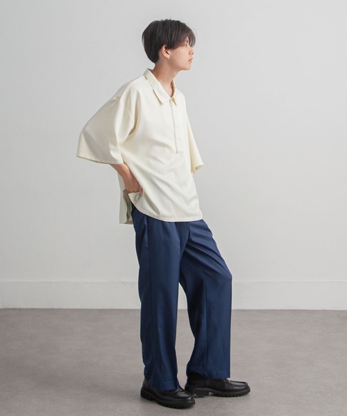ZIP FIVE ポロシャツ 「ZIP FIVE」ポリシャンブレー ルーズ