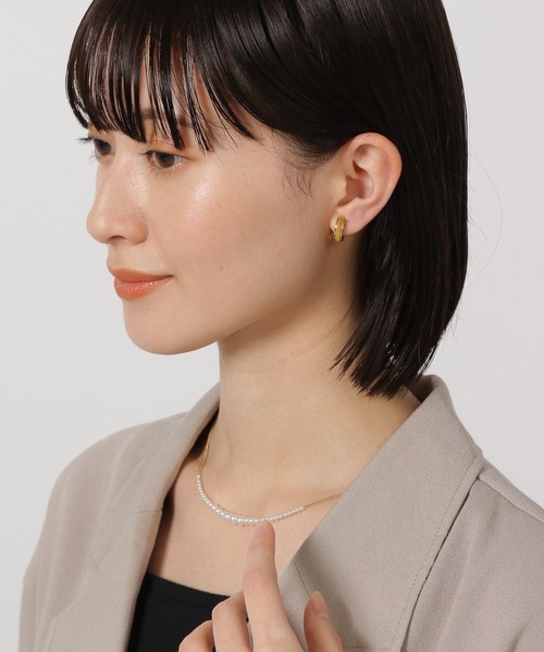LAKOLE（ラコレ） イヤリング ステンレス切替フープイヤリング2