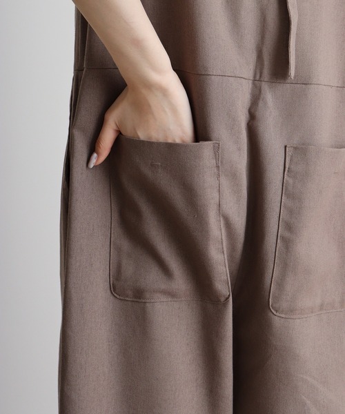 hunch パンツ リネン混オールインワン レディース : ZOZOTOWN