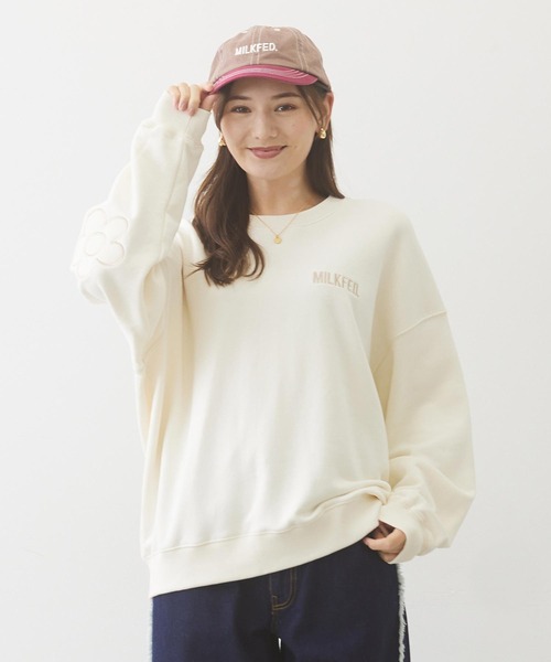 新品タグ付き　MILKFED.　アイシングロゴ　スウェット　レディース　L 新品タグ付きMILKFED.アイシングロゴスウェットレディースL