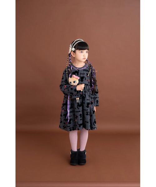 110サイズキッズワンピース　有松絞り　美品　親子コーデ　藍染木綿　ノーアイロン 110サイズキッズワンピース 有松絞り 美品 親子コーデ 藍染木綿