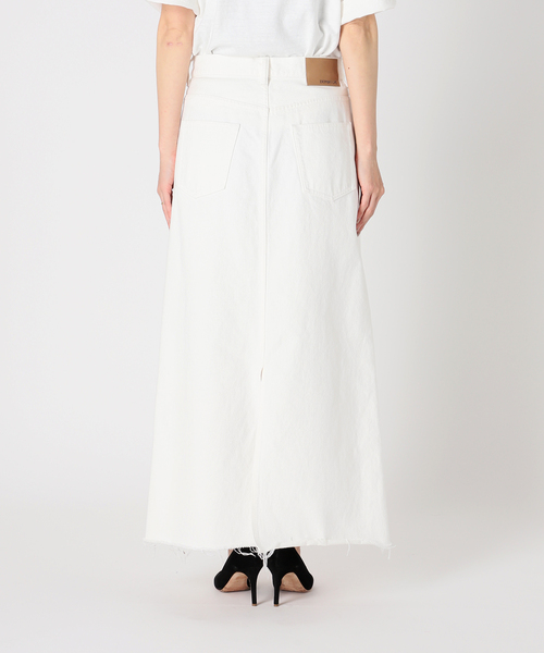 Deuxieme Classe」 デニムロングスカート 38 ホワイト レディース  