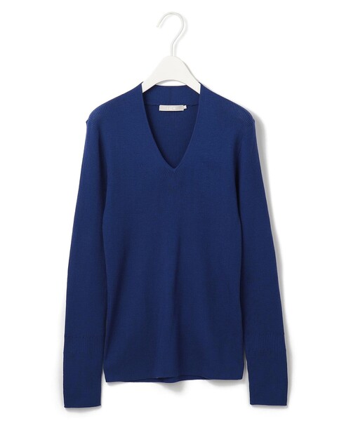 ICBニット　タグ付き セール】 【洗える】 クロスコンビ Vネックプルオーバー （ニット
