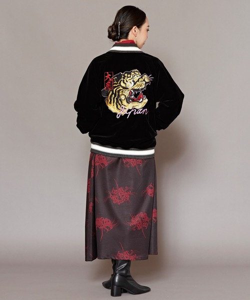 新品　倭物やカヤ　浮世絵スーベニアジャケット　ネイビー獅子柄　L 男女兼用 カヤ スカジャン 「カヤ」着る、NIPPON ART「カヤジャン」浮世絵