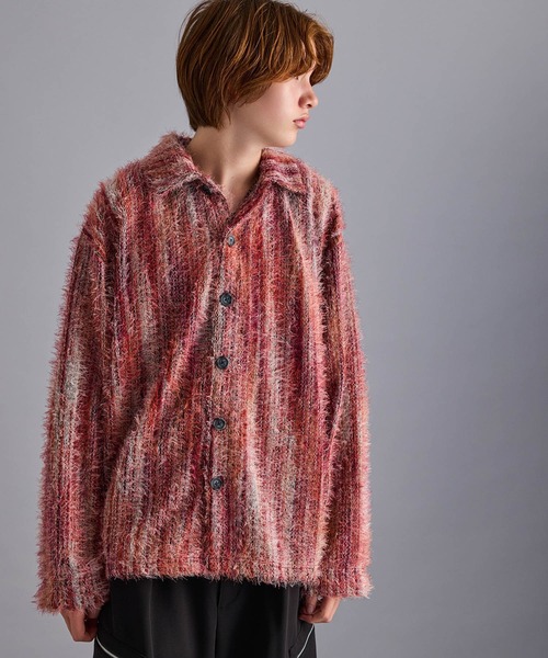 JUNRED（ジュンレッド） シャツ ストライプシャギーシャツ メンズ