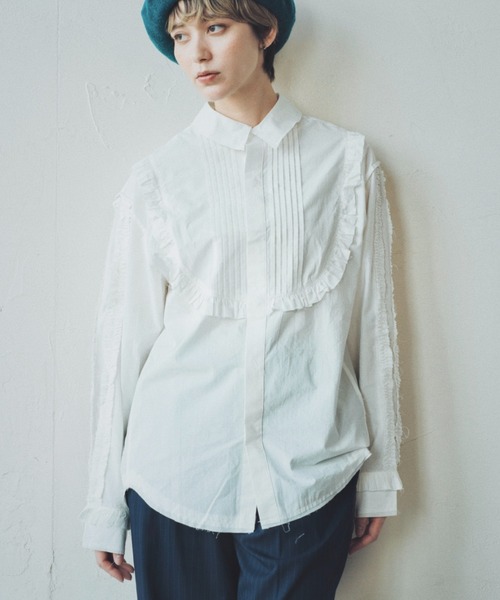 ORIENT MILLINERY ブラウス シャツ CUT-OFF FRILLED BLOUSE | カット