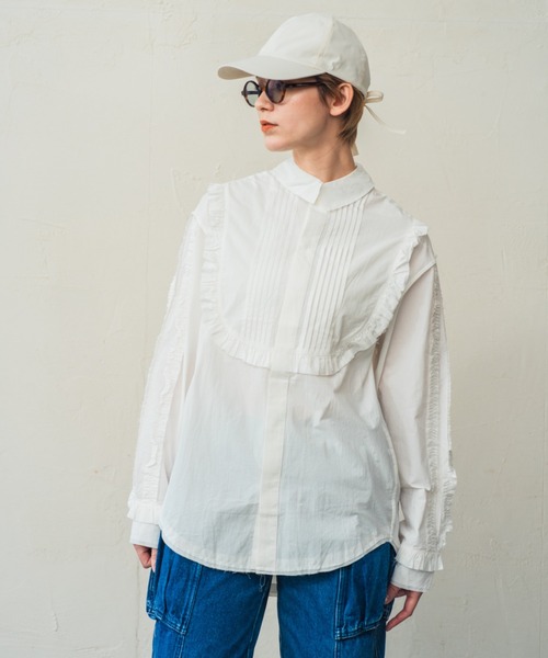 ORIENT MILLINERY ブラウス シャツ CUT-OFF FRILLED BLOUSE | カット