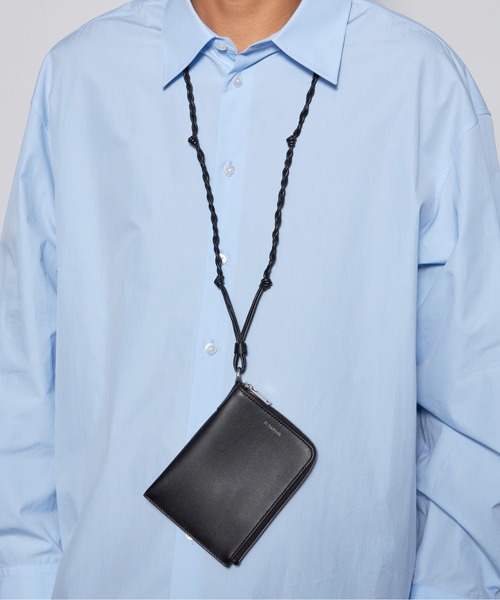 【関税込み】 ☆Jil Sander☆ TANGLE レザー パスポートホルダー Jil Sander Tangle パスポートケース | ブラック | FARFETCH JP