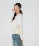 tシャツ 裾バルーンドッキングカットソー レディースの詳細画像3