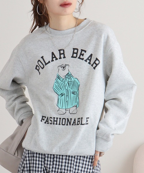 ロンハーマン　アニマルプリント クルーネック スウェット グレー ロンハーマン アニマルプリント クルーネック スウェット グレー 2025