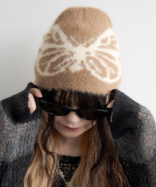 WEGO ニット帽 ニットキャップ WEGO/バタフライシャギーニット