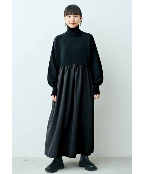 MEDE19F ワンピース MEDE19F 異素材ドッキング