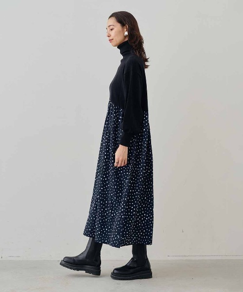 MEDE19F（メデジュウキュウ） ワンピース 異素材ドッキング