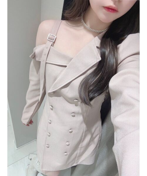 【EATME】ワンショルスウェットワンピース【新品未使用】 EATME（イートミー） ワンピース BACKレースアップワンショルニット