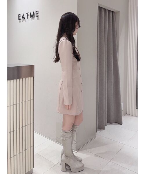 【EATME】ワンショルスウェットワンピース【新品未使用】 EATME（イートミー） ワンピース BACKレースアップワンショルニット