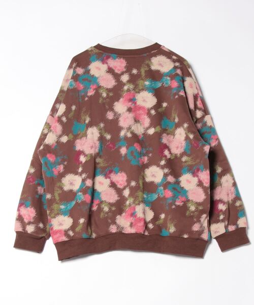 トレーナー スウェット 「HOOK」for　girls 花柄プリントスウェット　裏フリース レディース トレーナー スウェット 「HOOK」for girls 花柄プリント