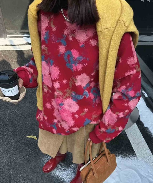 OFF-WHITE 花柄プリント スウェット OFF-WHITE 花柄プリント スウェット