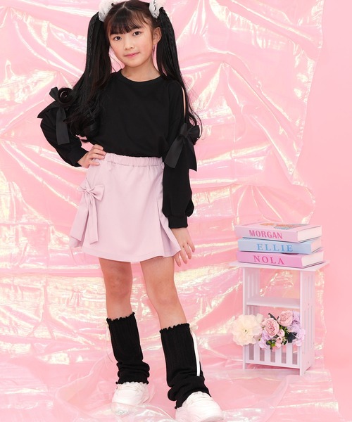 Bee des tシャツ 肩あきクロップド丈トップス キッズ 子供服