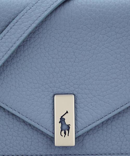 POLO RALPH LAUREN 財布 ペブルド レザー チェーン ウォレット