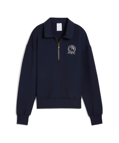 トレーナー スウェット PUMA プーマ ウィメンズ ゴルフ PUMA x ARNOLD PALMER カラード クォータージップ トップス レディー