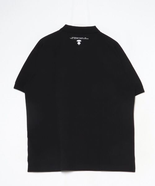 A Bathing Ape 黒 ポロシャツ A BATHING APE ポロシャツ LARGE HEAD POLO BAPEC メンズ