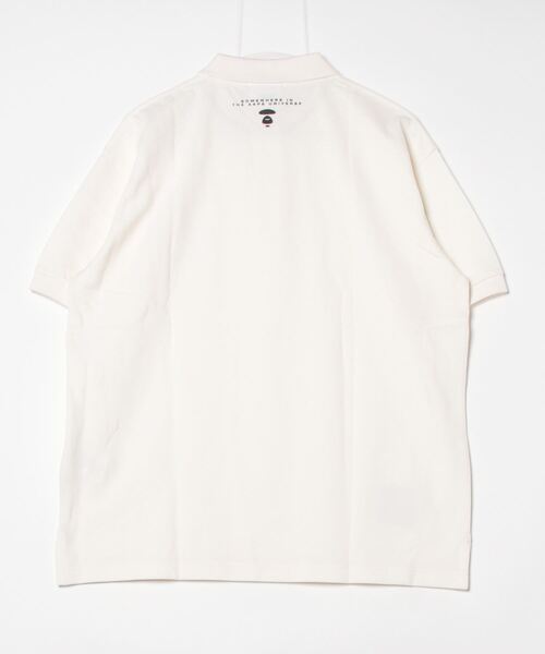 A Bathing Ape ポロシャツ L ホワイト ONE POINT RELAXED FIT POLO SHIRT（ポロシャツ）｜A BATHING
