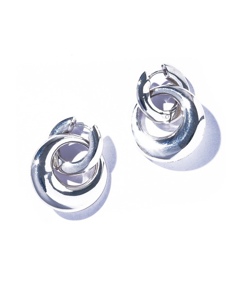 ピアス 「quip queint」trive double hoop pierce/ボウリング ダブル フープ ピアス QU178 レディースの画像