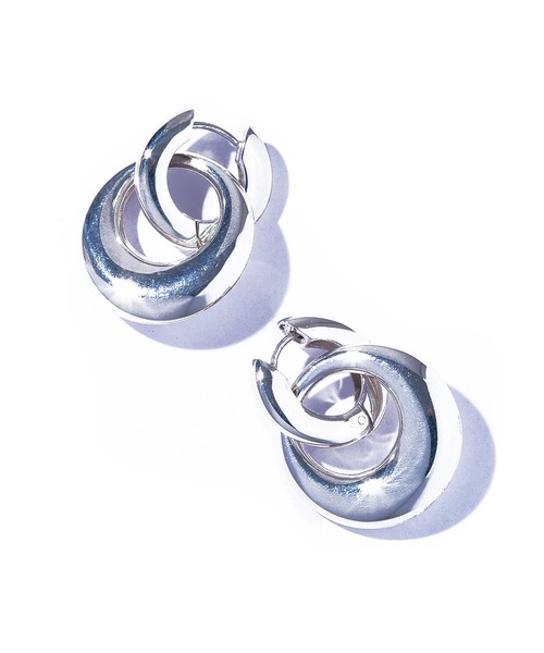 ピアス 「quip queint」trive double hoop pierce/ボウリング ダブル フープ ピアス QU178 レディースの画像