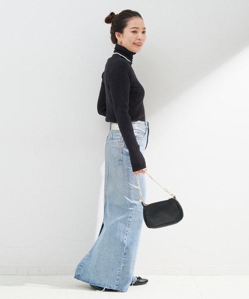 「B.C STOCK」 「Simplicite」タートルネックニット FREE ウッド レディース_画像3