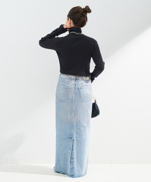 「B.C STOCK」 「Simplicite」タートルネックニット FREE ウッド レディース_画像4