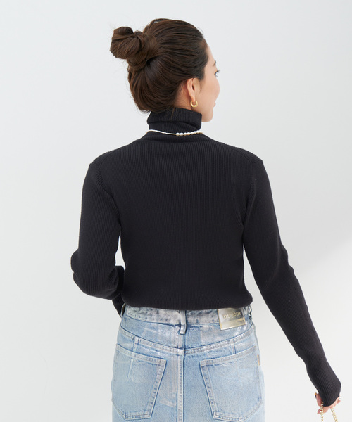 「B.C STOCK」 「Simplicite」タートルネックニット FREE ウッド レディース_画像7