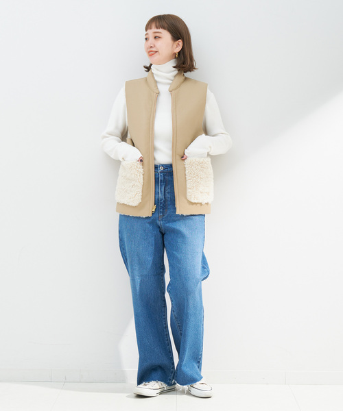 「B.C STOCK」 「Simplicite」タートルネックニット FREE ウッド レディース_画像8