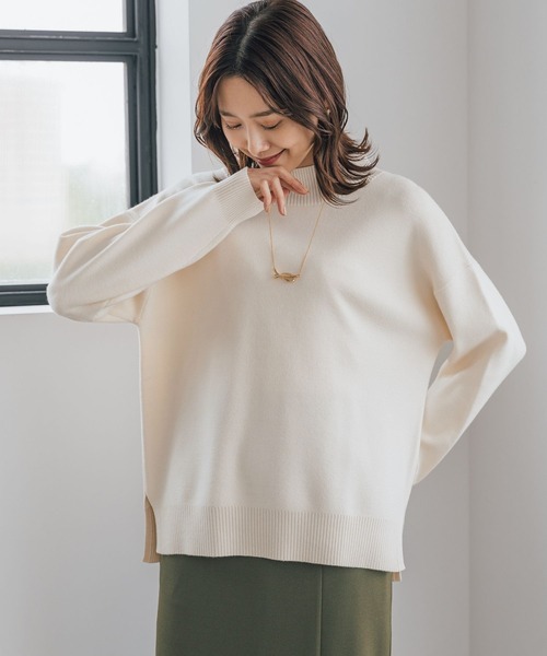 「GLOBAL WORK」 長袖ニット LARGE グレイッシュベージュ レディース_画像3