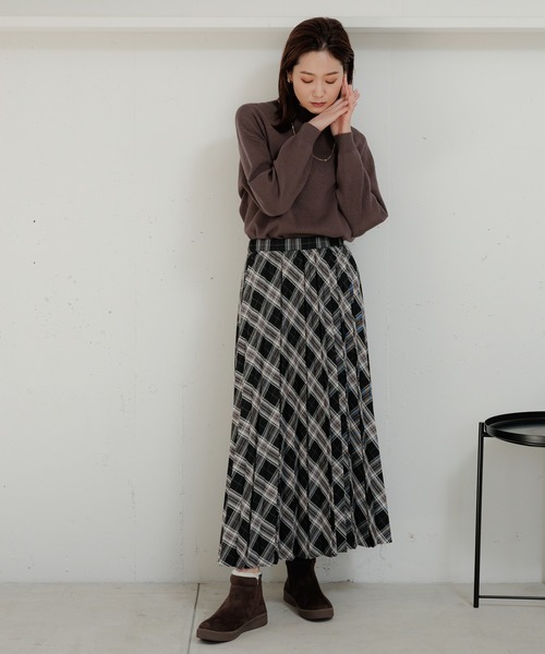 「GLOBAL WORK」 長袖ニット LARGE グレイッシュベージュ レディース_画像4