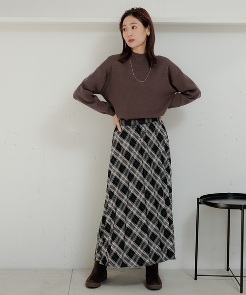 「GLOBAL WORK」 長袖ニット LARGE グレイッシュベージュ レディース_画像5