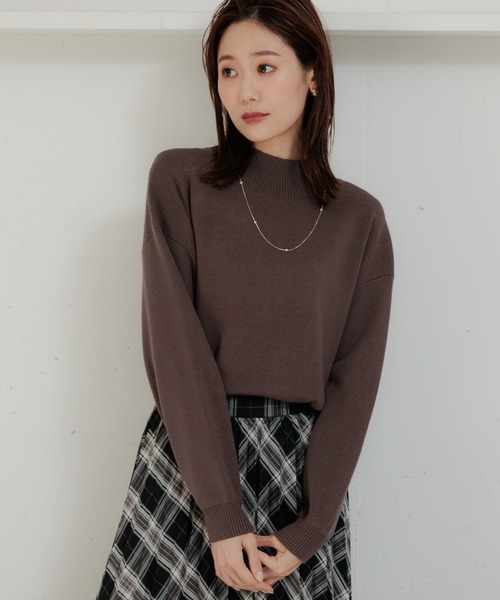 「GLOBAL WORK」 長袖ニット LARGE グレイッシュベージュ レディース_画像6