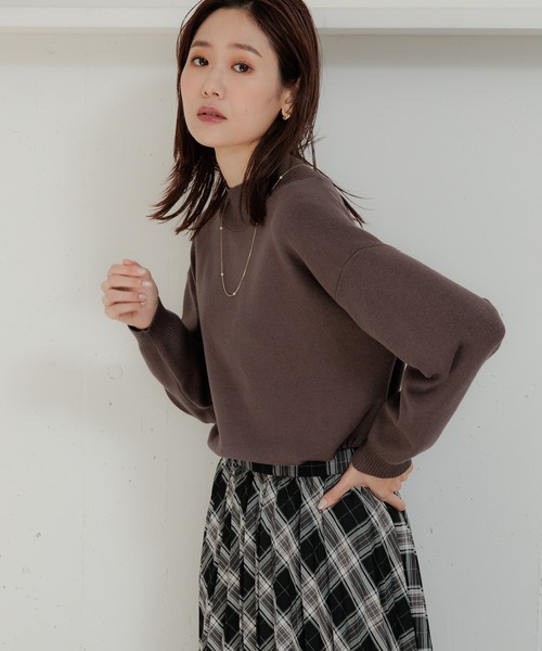 「GLOBAL WORK」 長袖ニット LARGE グレイッシュベージュ レディース_画像7