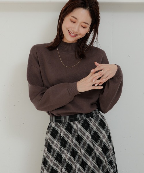 「GLOBAL WORK」 長袖ニット LARGE グレイッシュベージュ レディース_画像8