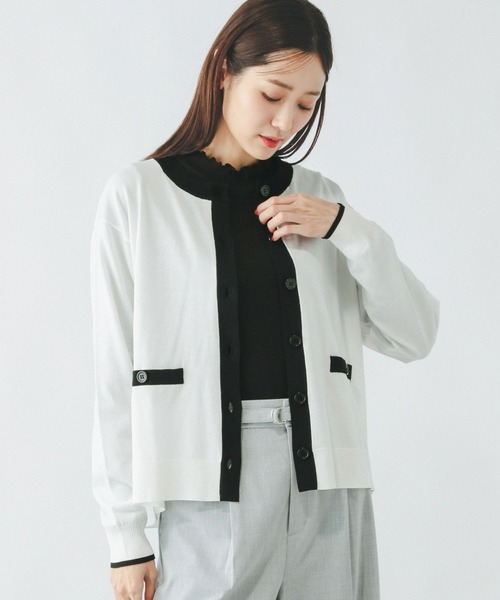 グローバルワーク　スッキレイさらさらクルー　カーディガン長袖　M ラメ　新品 GLOBAL WORK カーディガン スッキレイさらさらクルー