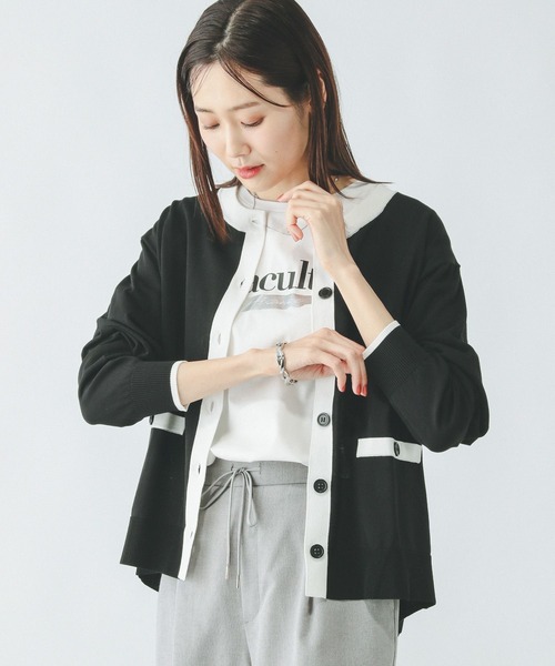 グローバルワーク　スッキレイさらさらクルー　カーディガン長袖　M ラメ　新品 GLOBAL WORK カーディガン スッキレイさらさらクルー