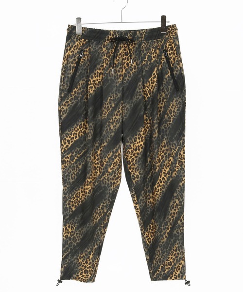 GLIMCLAP パンツ mp13553- Leopard ＆ handwriting pattern easy pants