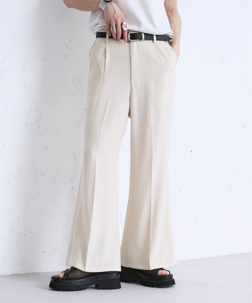 Ellno Loset（エルノロゼット） パンツ センタークリースフレアパンツ