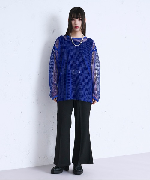 Ellno Loset（エルノロゼット） パンツ センタークリースフレアパンツ