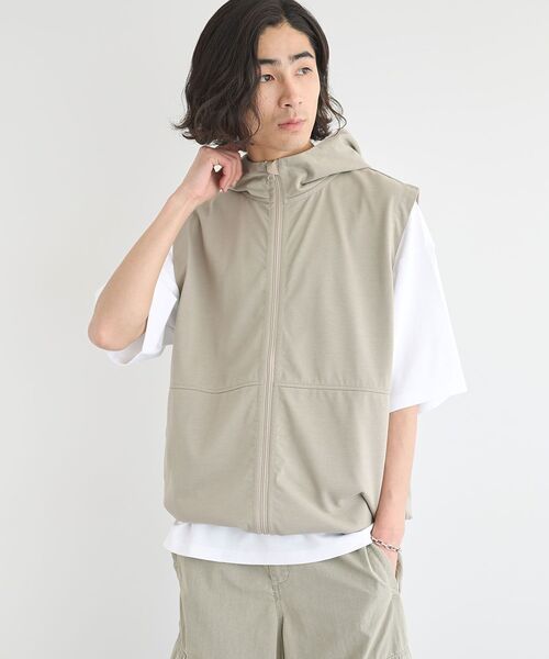 beauty:beast ペンキ加工ジレ　ベスト　ストリート CRAFT STANDARD BOUTIQUE ベスト ジレ UVカット/速乾 DRY-MIX