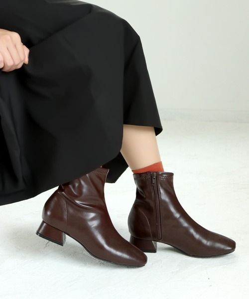 「SOROTTO」 ショートブーツ M ブラック レディース_画像6