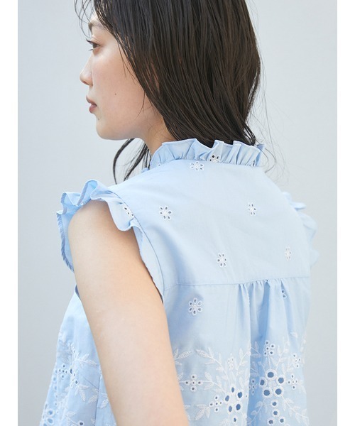 snidel エンブロイダリーブラウス 半袖 SNIDEL スナイデル エンブロイダリーブラウス ドット DOT 半袖
