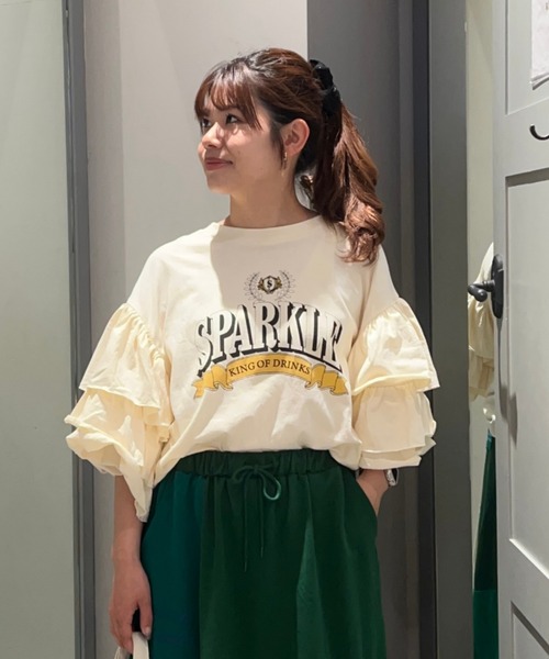 RODEO CROWNS WIDE BOWL tシャツ SPARKLE フリルトップス